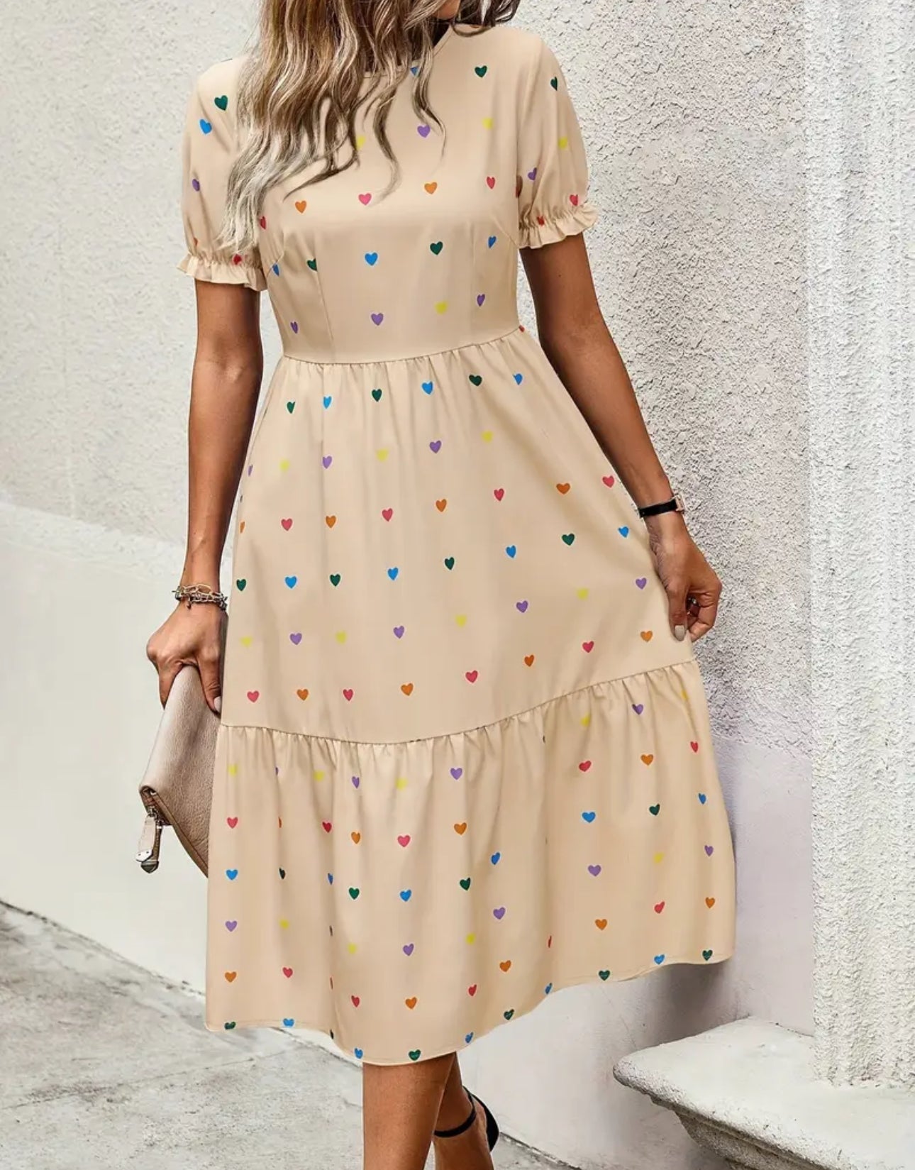 💕Dress👗with heart print 💕