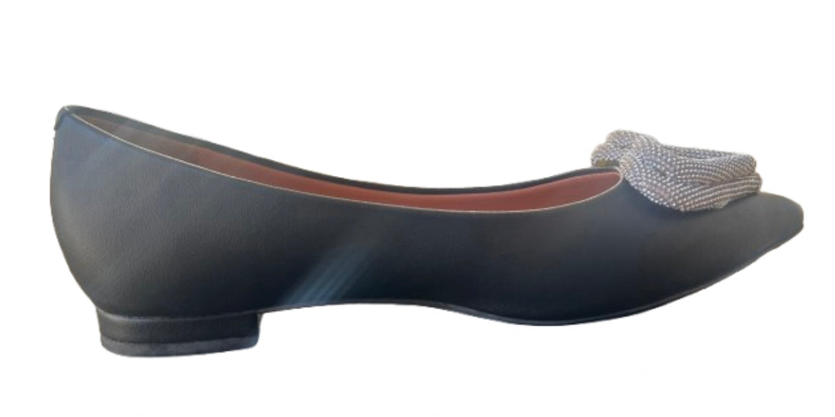 ✨VIZZANO Flat Shoes with Black Heart Style, With Heart Design✨