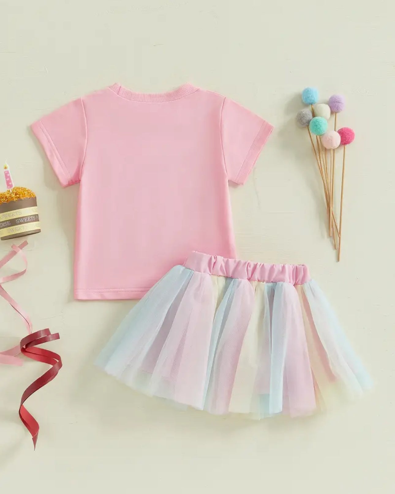 💕Happy Birth Day skirt and blouse set for girls 👧🏻💕