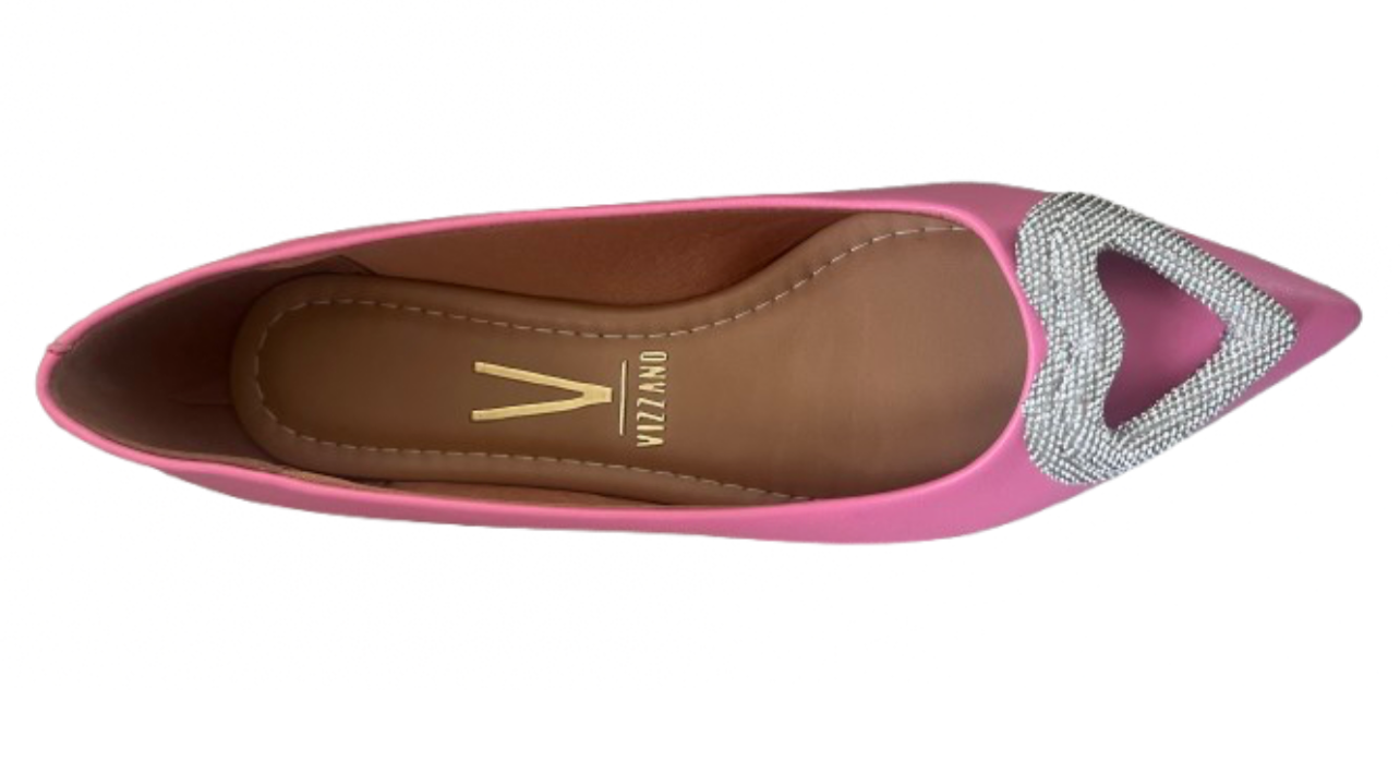 VIZZANO flat shoes pink with heart style💕
