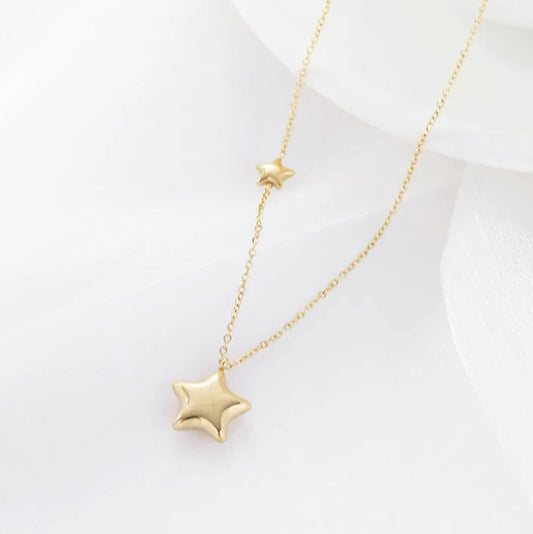 🌟Cadena con diseño de doble estrella 🌟