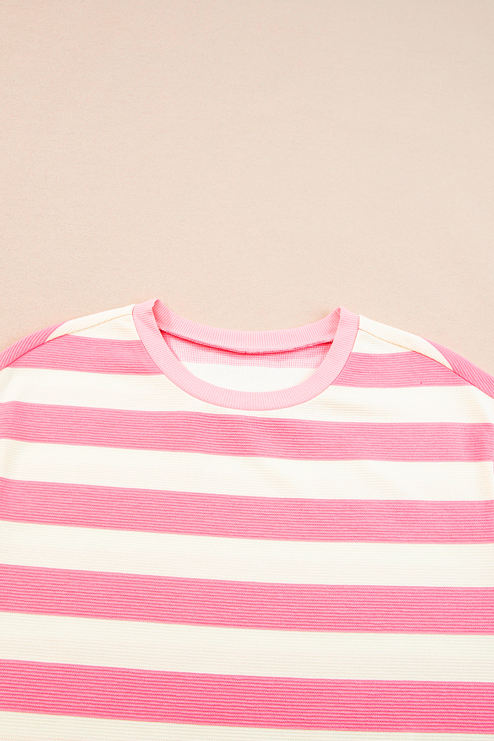Pink Stripe Cap Sleeve Shift T Shirt Dress🩷