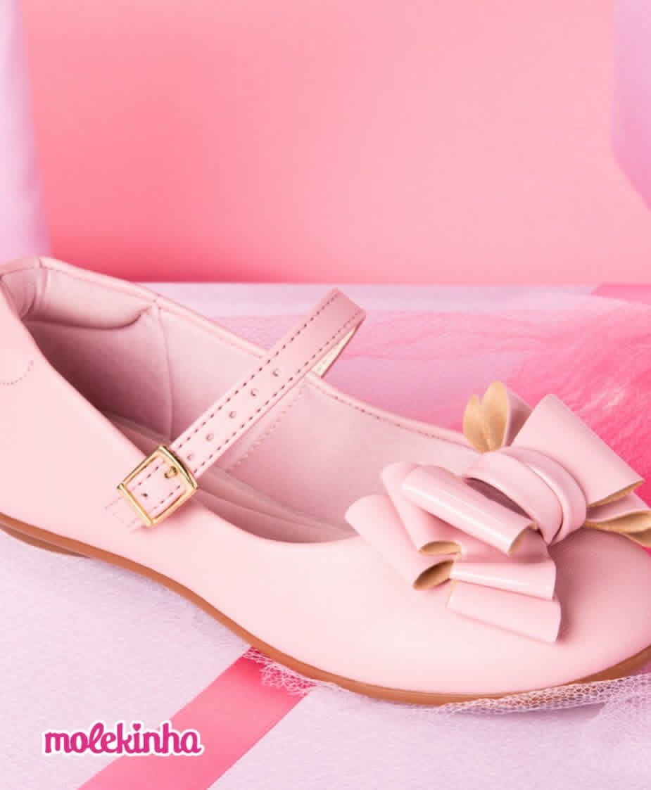 Flat shoes, closed with bow design for girls👧🏻💕🎀