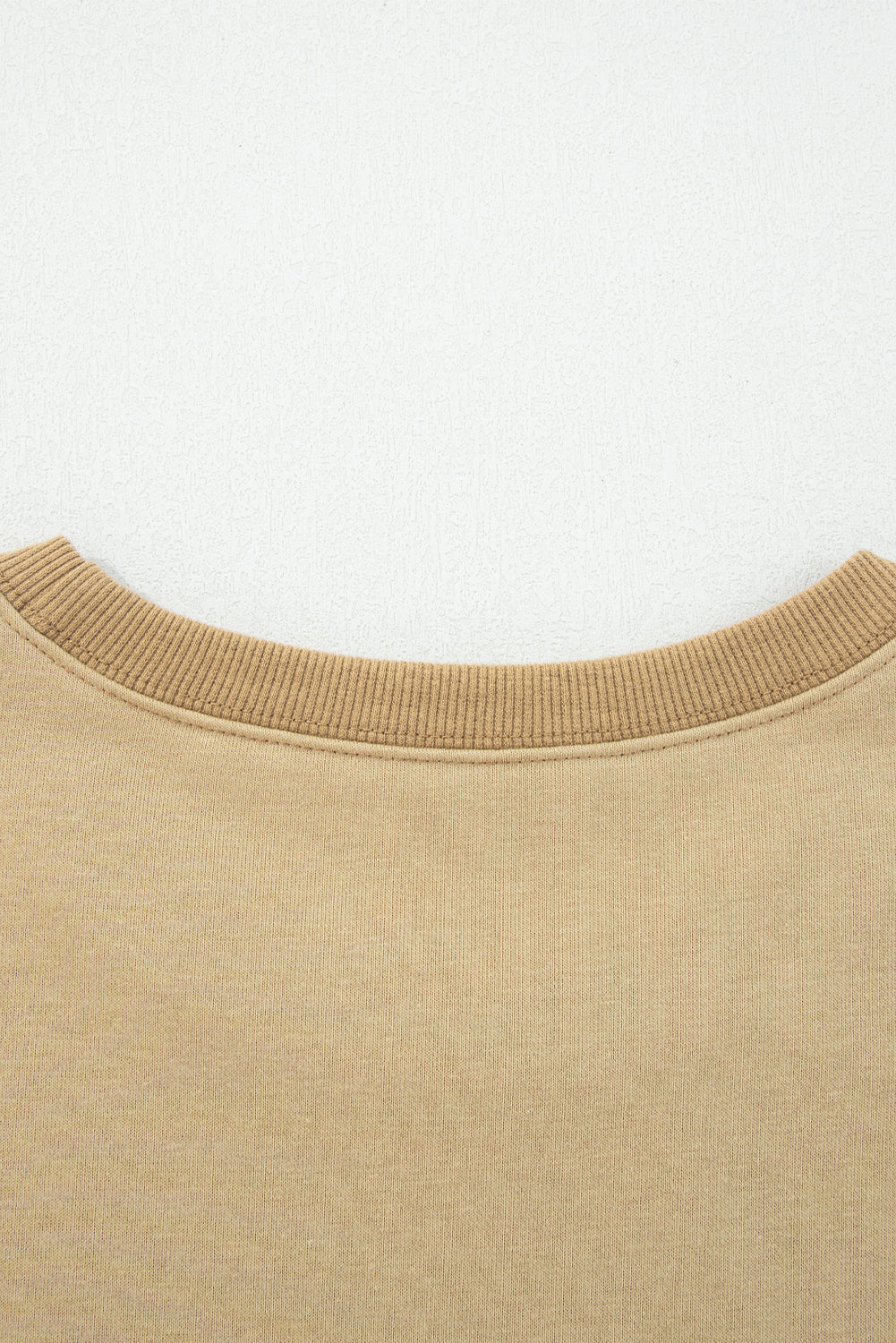 Rose Pink Star Patchwork Exposed Seam Uneven Hem Sweatshirt