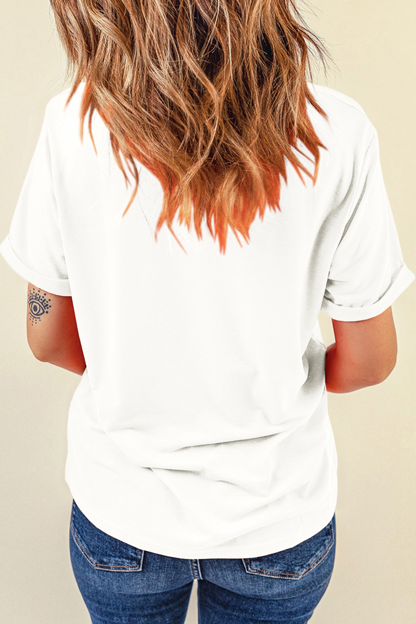 White Embroidered Clover St Patricks Fashion Graphic Tee🍀