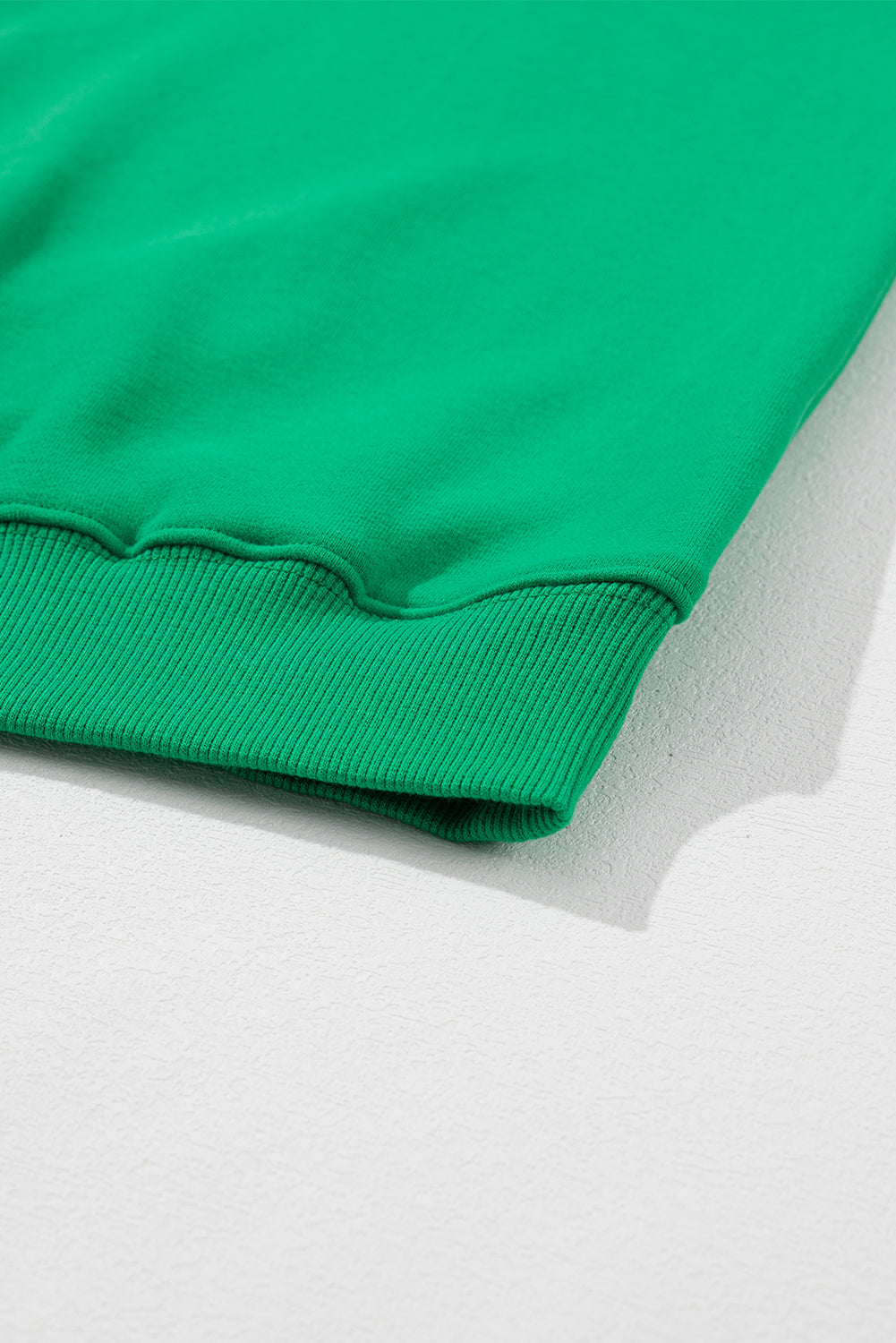 Green Lucky Letter Embroidery Print Drop Sleeve Sweatshirt☘️