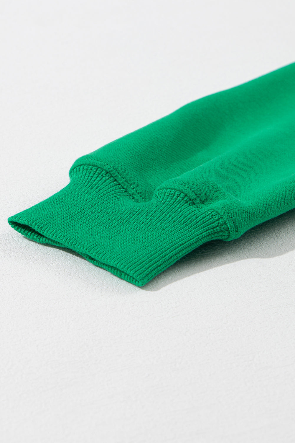 Green Lucky Letter Embroidery Print Drop Sleeve Sweatshirt☘️