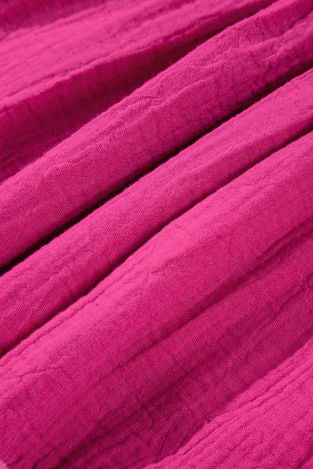 Pink Crinkled Colorblock Patchwork Tiered Mini Dress🩷